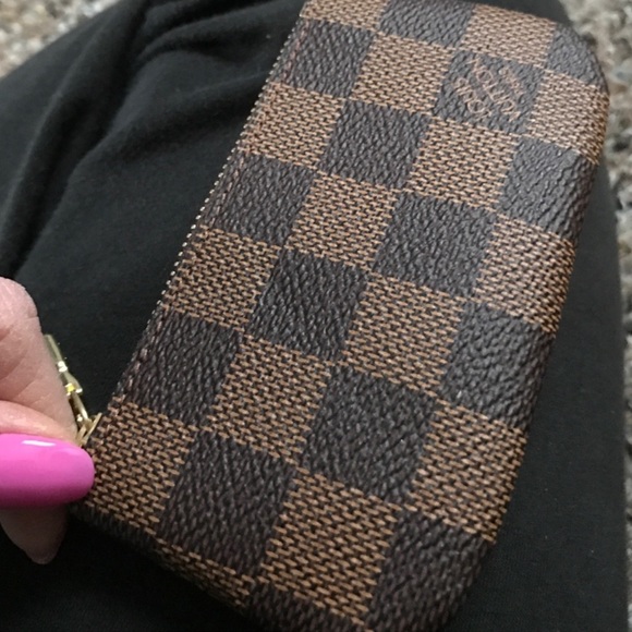 Authentic Louis Vuitton Key Cles Monogram | Louis Vuitton Key Chain Coin Case - Picture 1 of 7